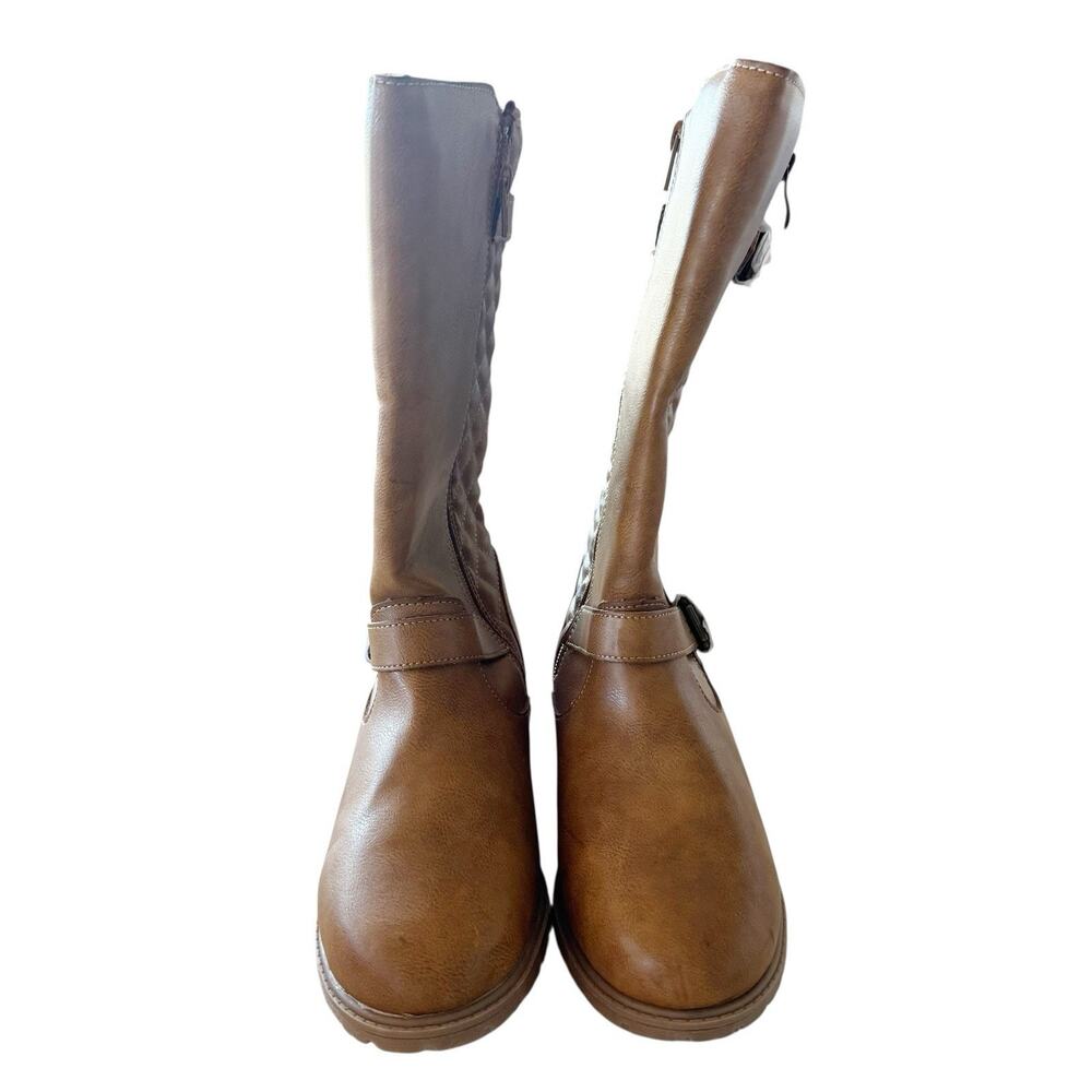 Mia Girl Bessi Boots Quilted Brown Riding Size 5‎ - Picture 3 of 7